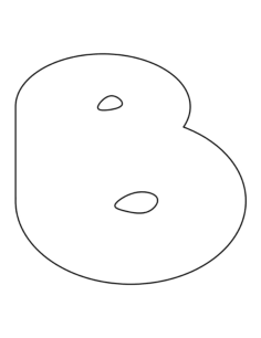 Bubble Letter B Tracing Shape Pdf, Free Vectors File
